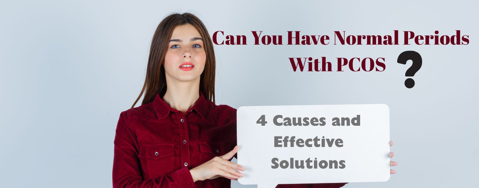 Can You Have Normal Periods With PCOS? Illustration showing a woman holding a calendar with regular menstrual cycles, representing causes and effective solutions for PCOS management.